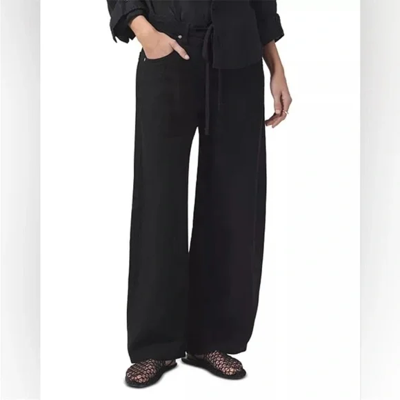 Citizens of Humanity Brynn Black Linen Pants 30 like new - Picture 3 of 10